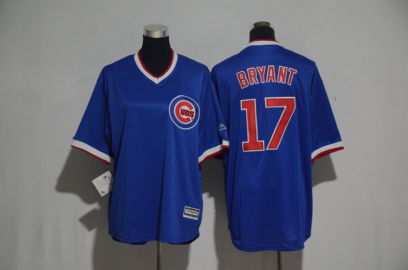 Youth 2017 MLB Chicago Cubs #17 Bryant Blue Jerseys